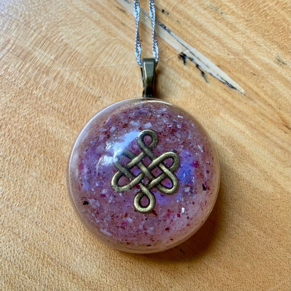 orgonite pendant by resin8 divine love at metaphysical crystal shop canada