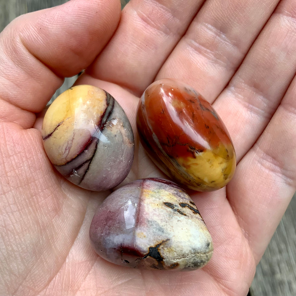 Thumbnail: Mookaite Jasper tumbled stone at metaphysical crystal shop Canada