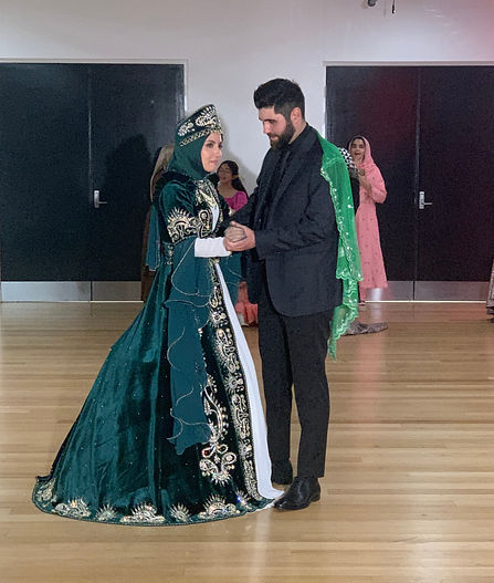 Wedding couple dancing