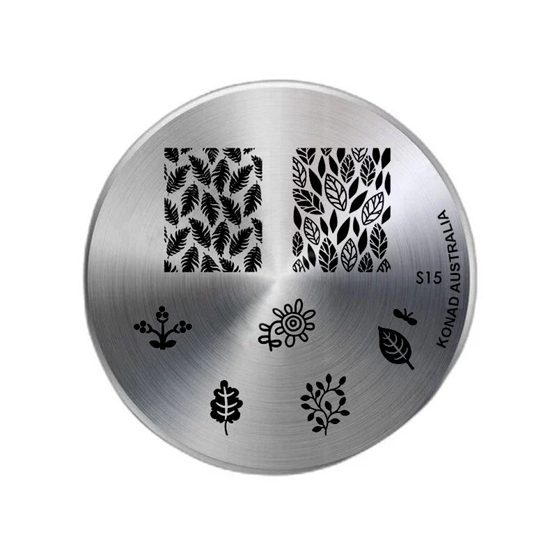 Nail stamping image plate with detailed engraved designs for crisp, high-definition nail art