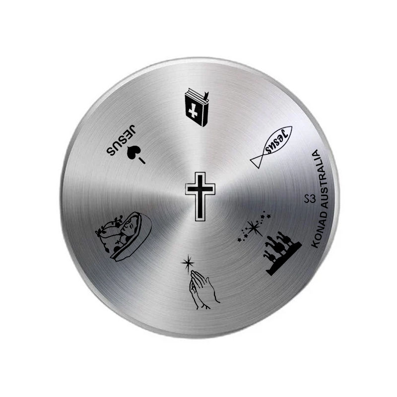 Nail stamping image plate with detailed engraved designs for crisp, high-definition nail art
