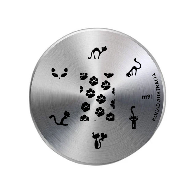 Stainless steel nail stamping image plate with assorted nail art designs for precise, salon-quality nail stamping