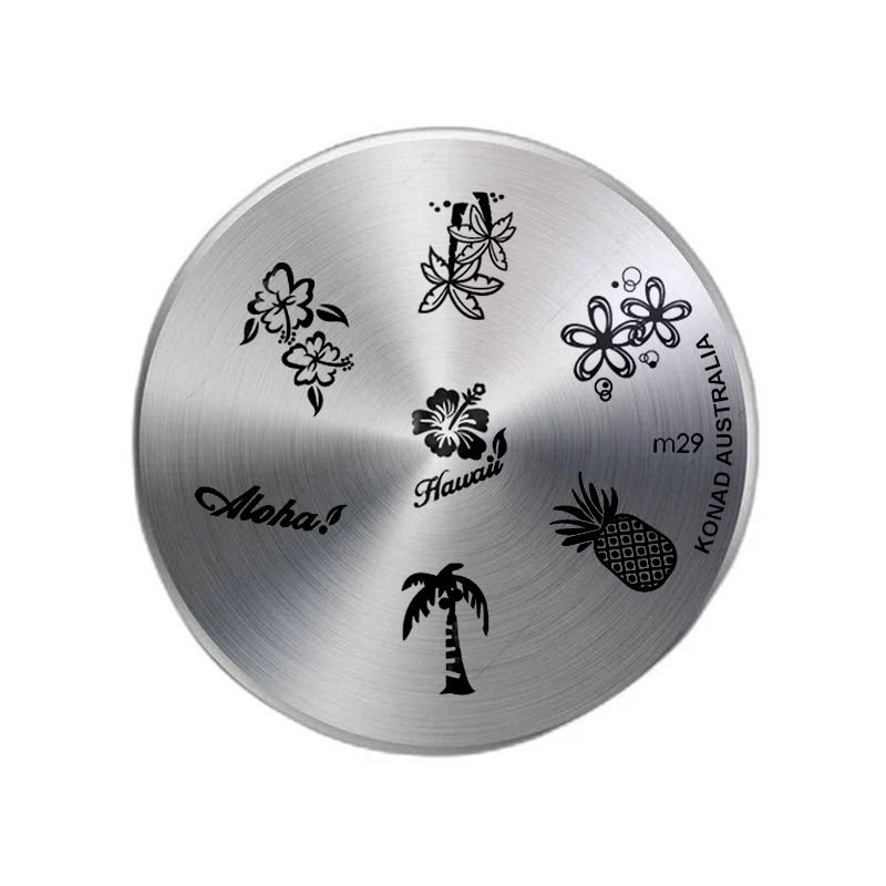 Nail stamping image plate with detailed engraved designs for crisp, high-definition nail art