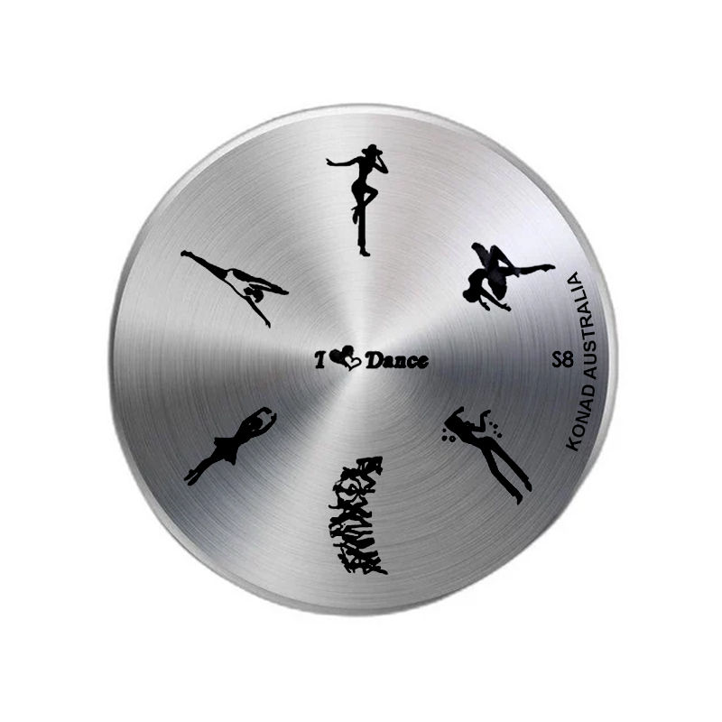 Stainless steel nail stamping image plate with assorted nail art designs for precise, salon-quality nail stamping