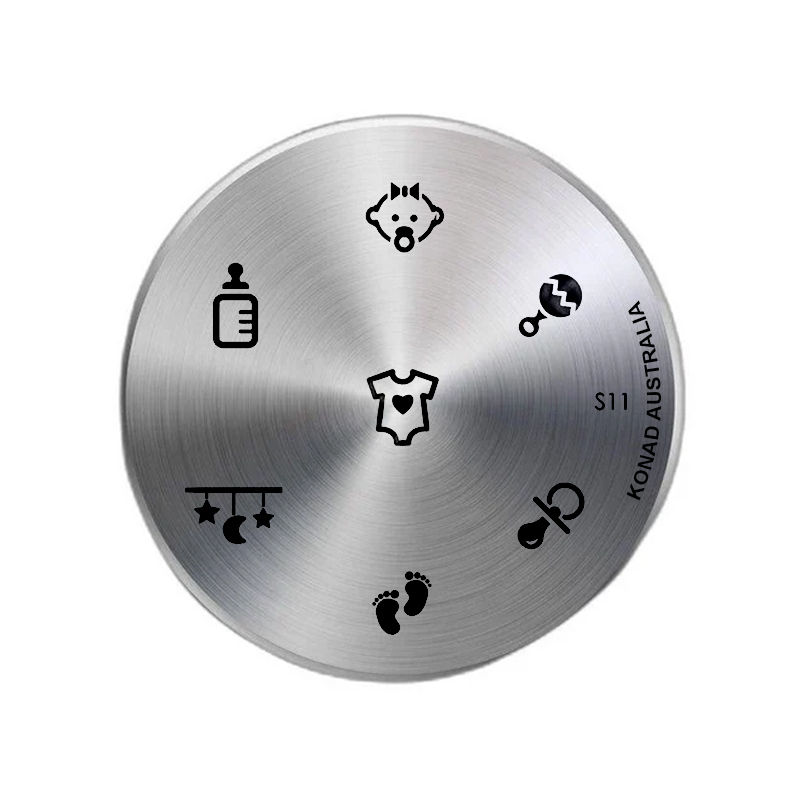 Stainless steel nail stamping image plate with assorted nail art designs for precise, salon-quality nail stamping