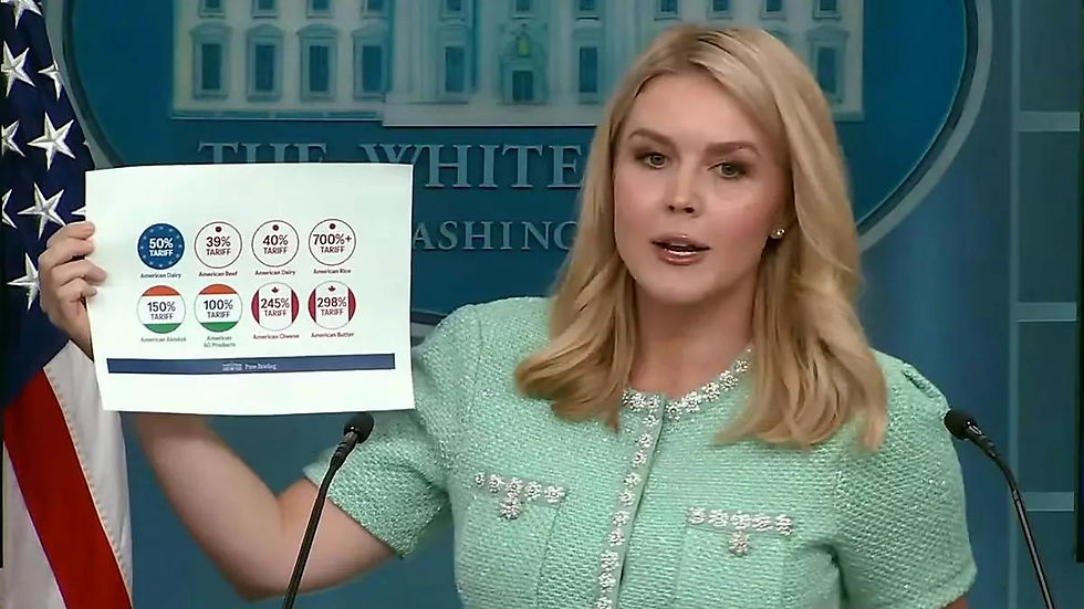 White House Press Secretary Karoline Leavitt highlighting the issue