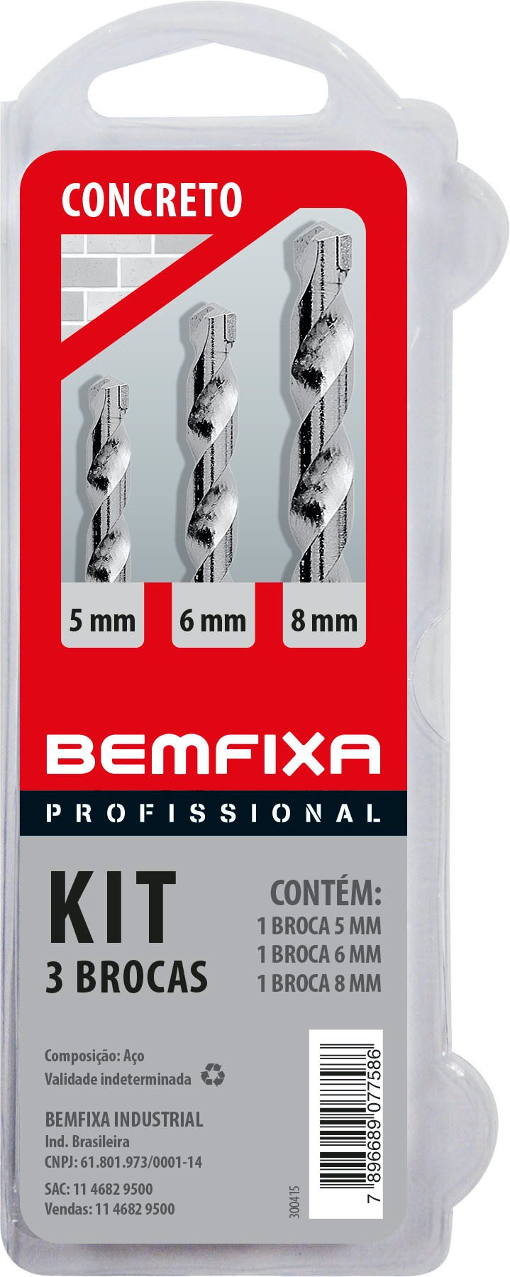 Miniatura: BEMFIXA KIT 3PCS BROCA P/CONCRETO