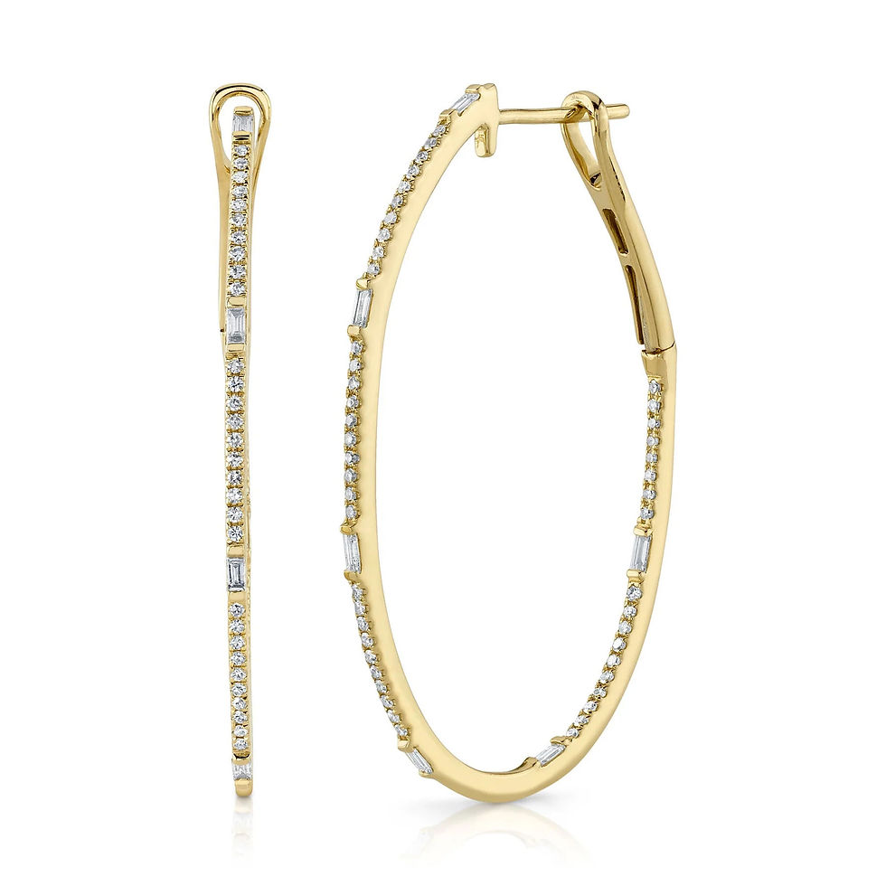 .44ctw Inside/Out Diamond Hoops