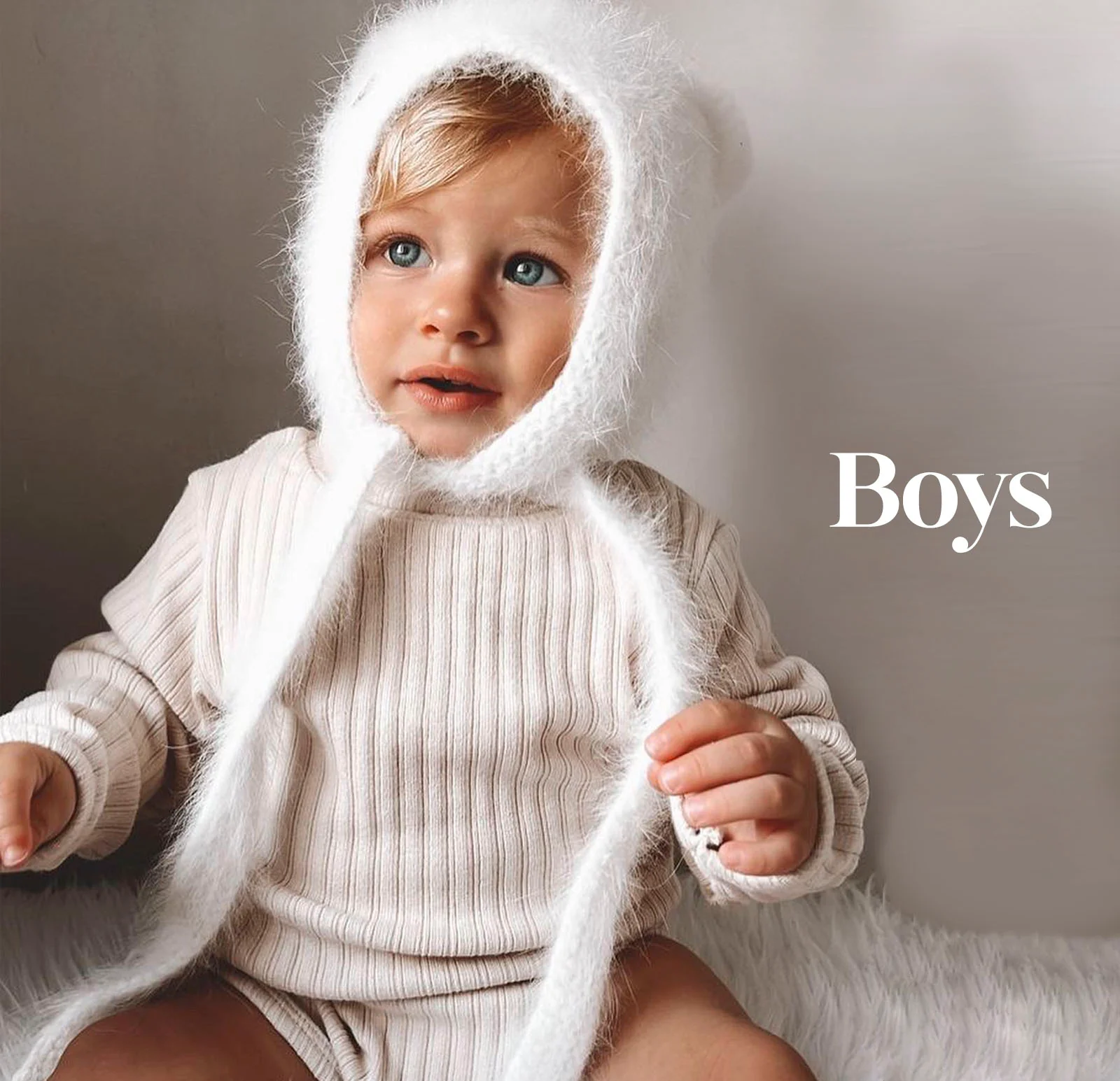Boy Baby In white Dress