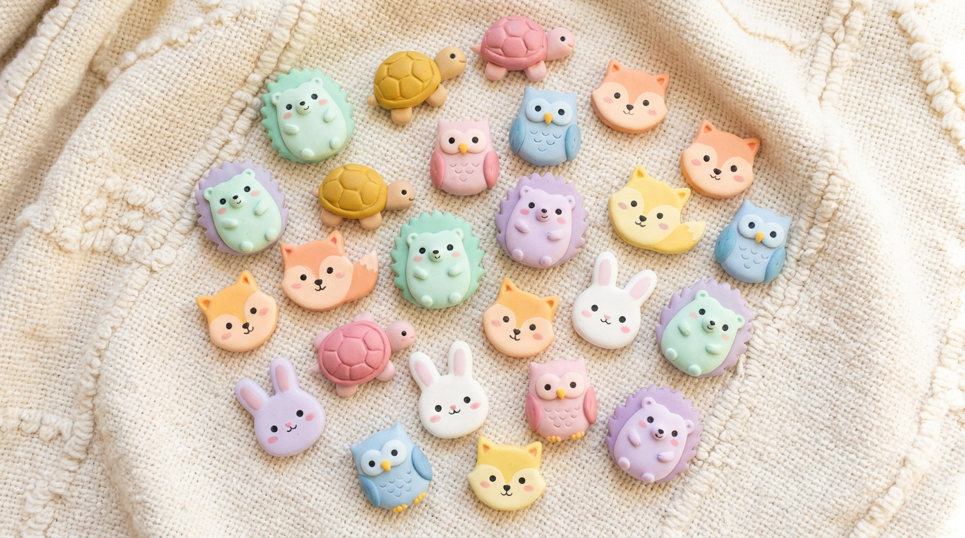 A colorful flat lay of Worry-Not worry stones