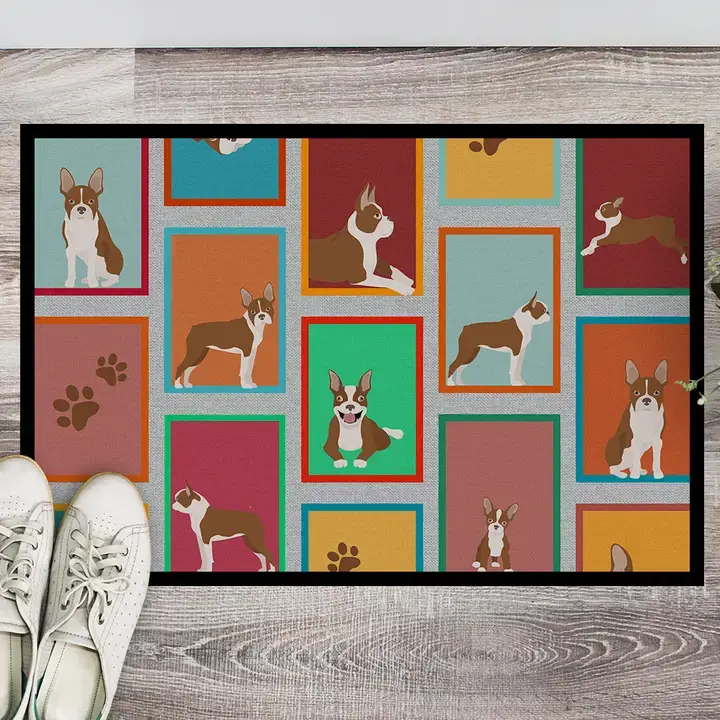 Thumbnail: Lots of Boston Terriers Doormat