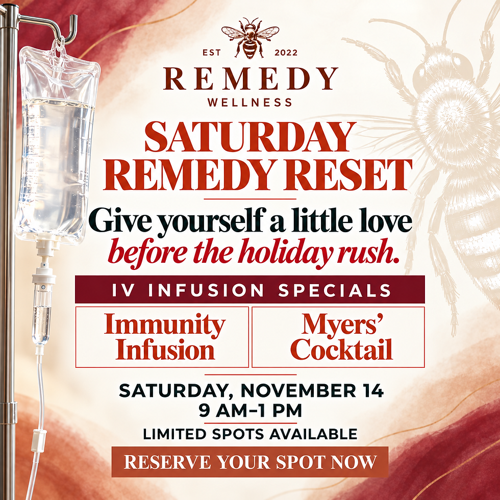 Saturday REMEDY Reset: Pre-Holiday IV Specials
