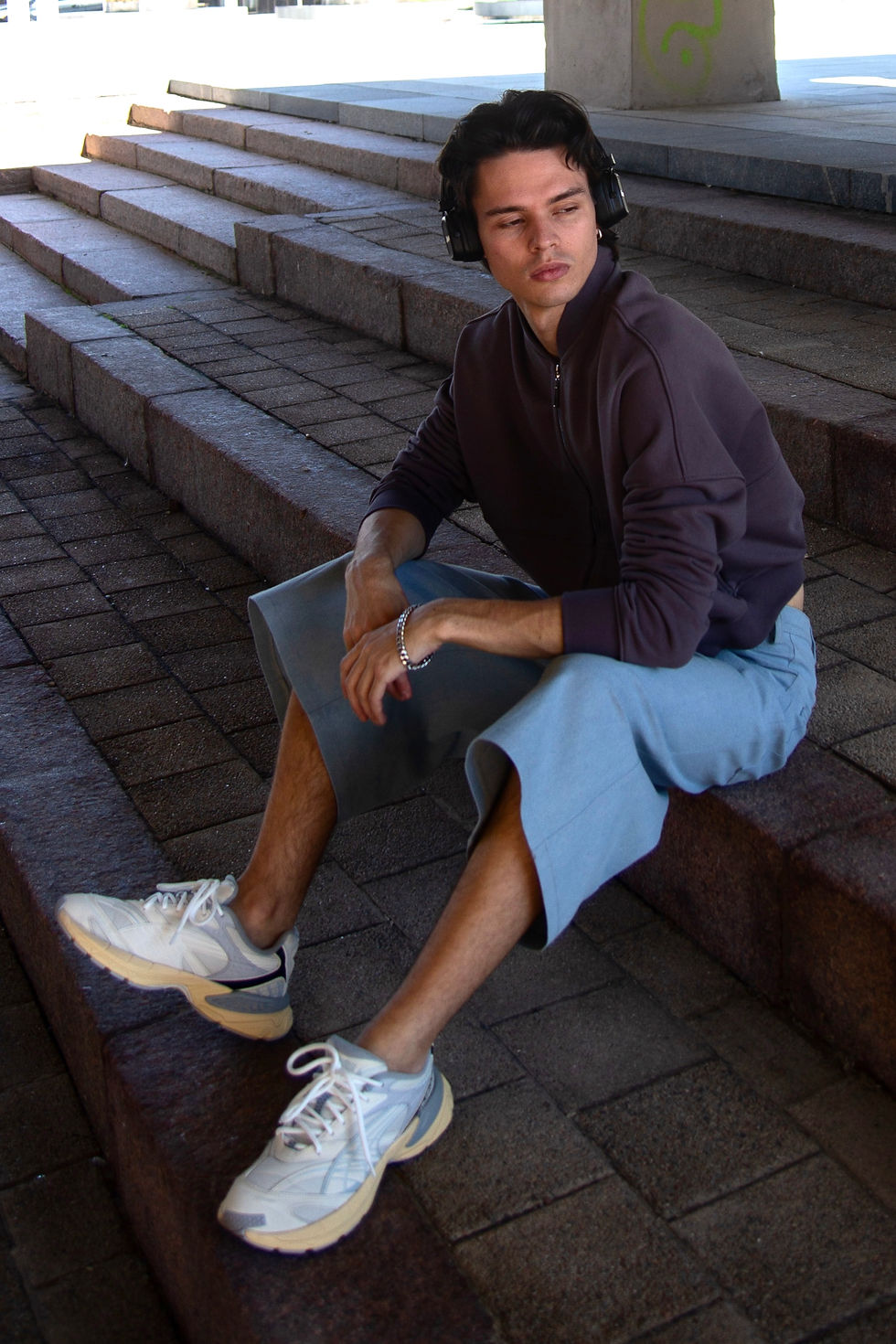 Прев'ю: Блакитні шорти з джинсовоЇ тканини