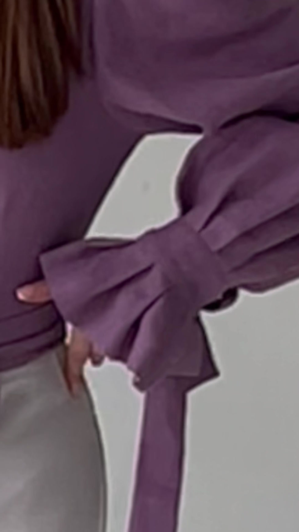 Прев'ю: Блуза із льону лілового відтінку