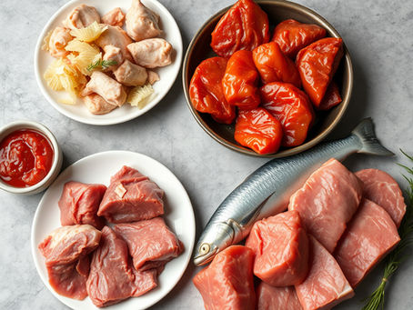 different types of protein (meat)
