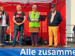 Demo für die Demokratie - Windrose im Oberurseler Bündnis für Demokratie und Menschenwürde
