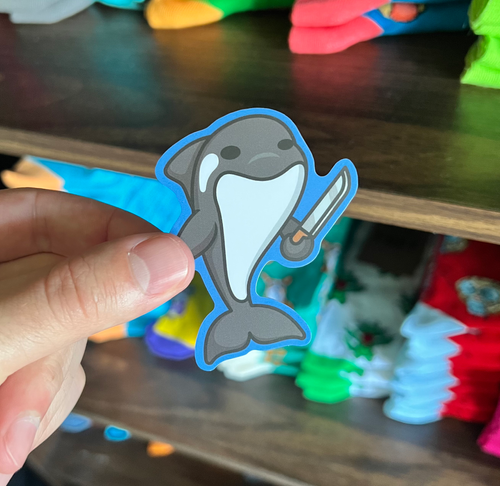 Killer Whale Sticker Wright Foot