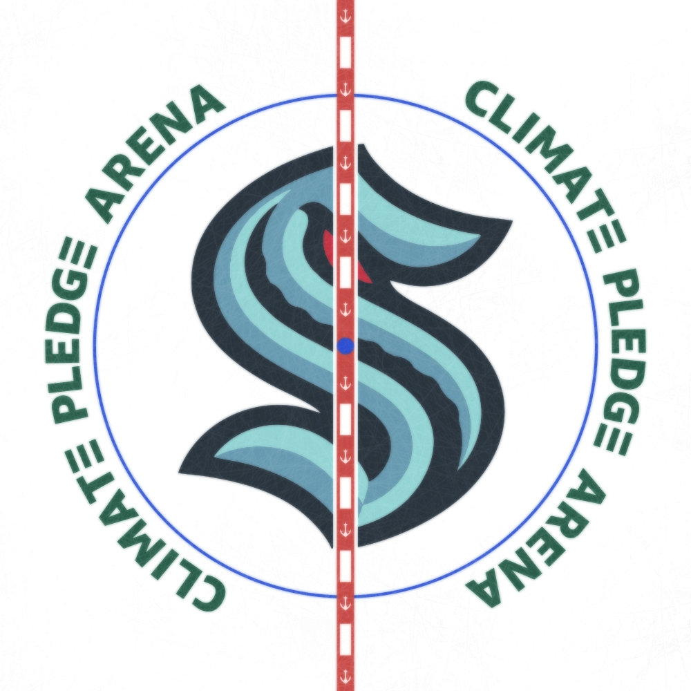 Seattle Kraken 2023 Playoffs Center Ice and Rink Layout | TheFaceoff.net