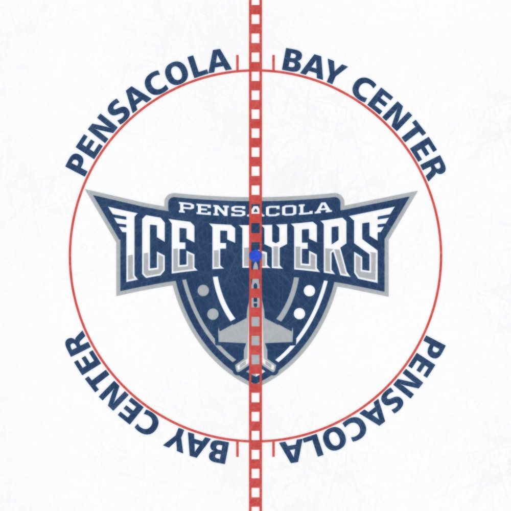 Pensacola Ice Flyers 2015 Center Ice and Rink Layout