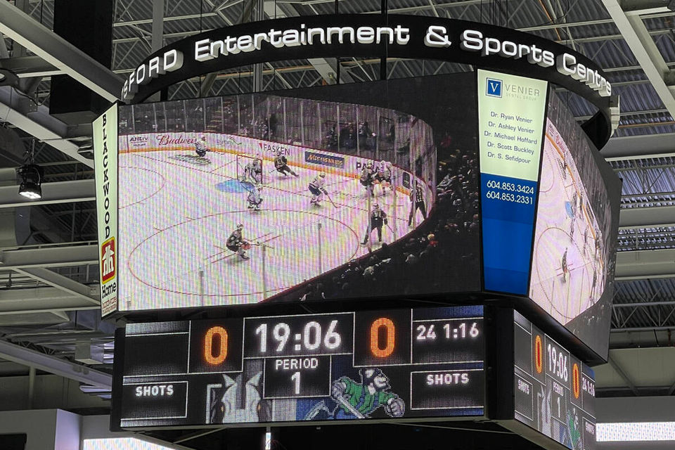 Abbotsford Centre Scoreboard