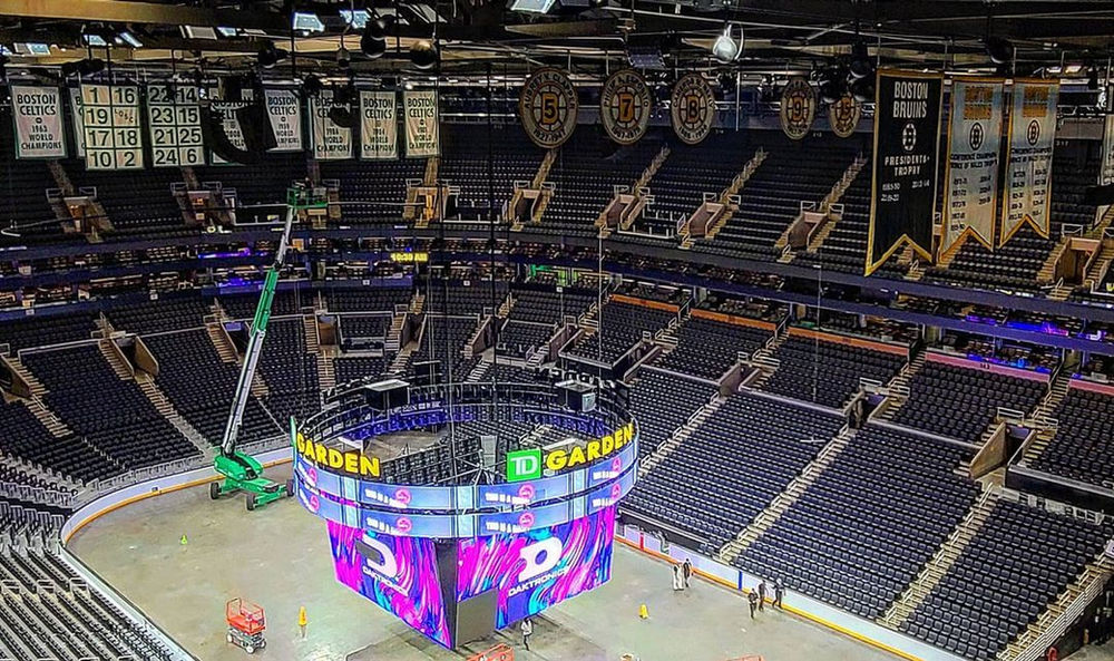 TD Garden Scoreboard Nearly Complete TD Garden Scoreboard Nearly Complete