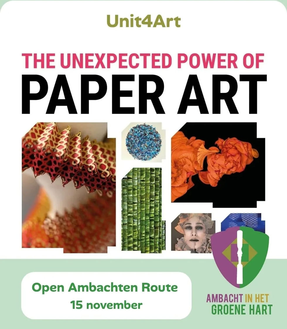 Open ambacht route groen hart "the unexpected power of paper art" 