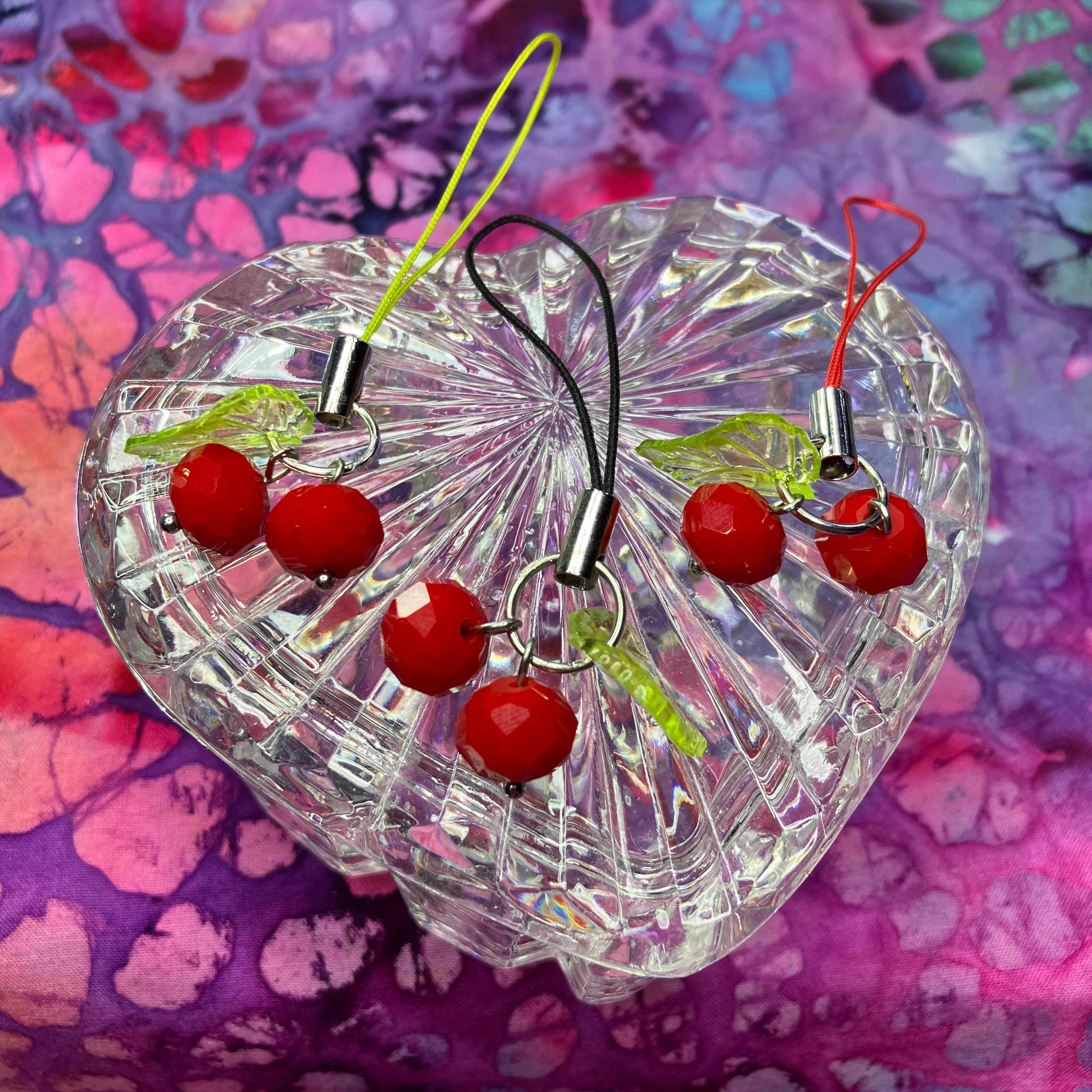 cherry phone charms 🍒