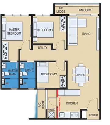 D'Evia Kwasa Damansara Type B1 Layout