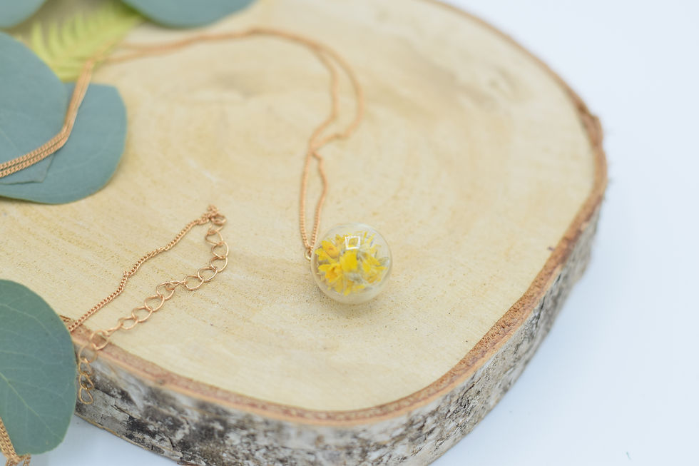 Miniature : Collier pendentif #07 fleurs séchées