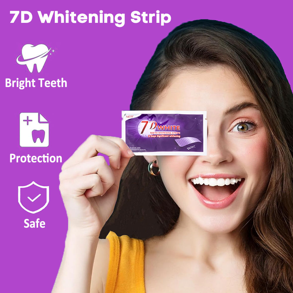 Purple Teeth Whitening Strip Clareador Dental Sem Sensibilidade Efeito Imediato