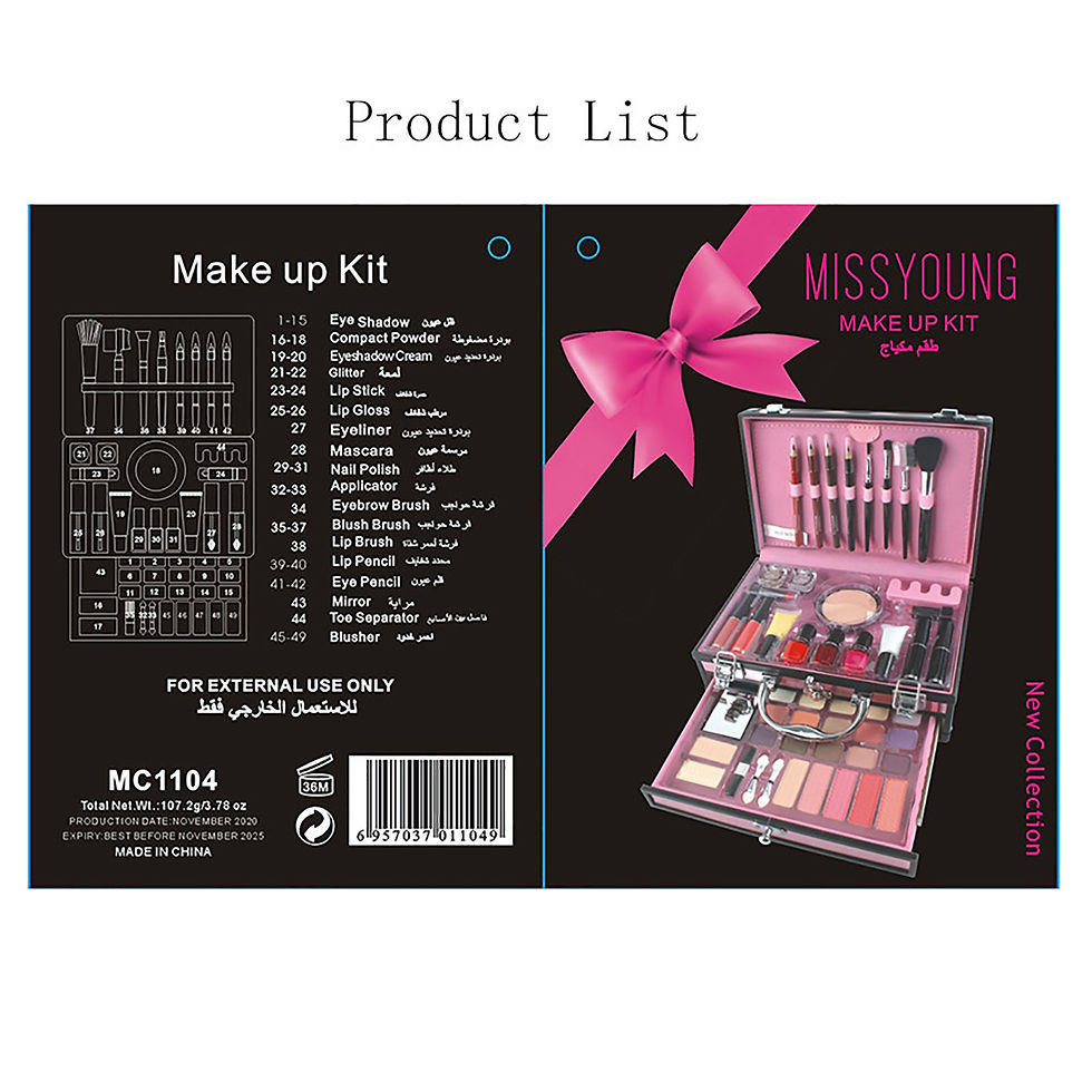 Miniatura: Makeup Starter Kit Professional Kit Maquiagem Completo Estojo Transparente Prese