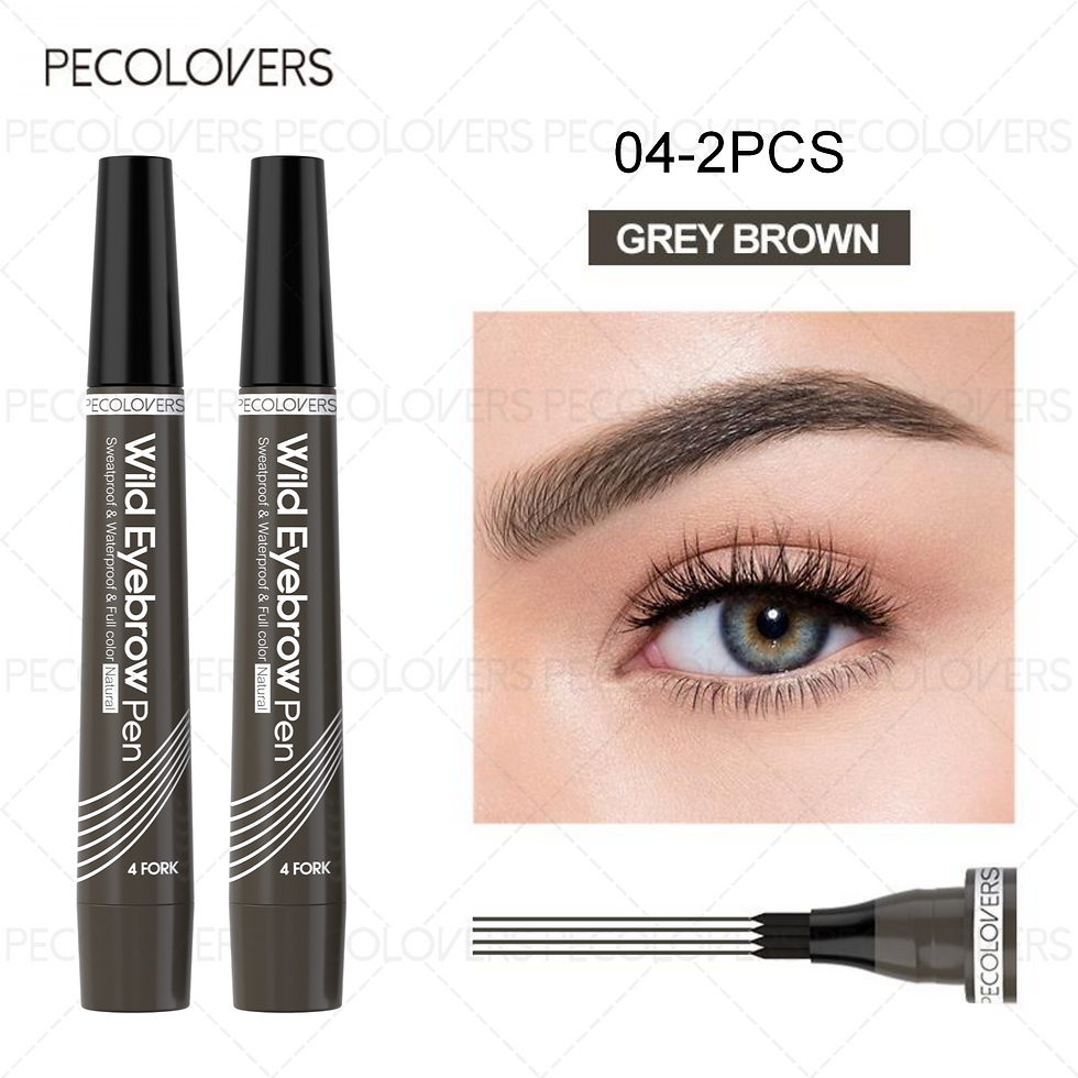Miniatura: 6 Colors Eyebrow Pen Waterproof 4 Pontas Caneta Sobrancelha Tattoo Líquida Long