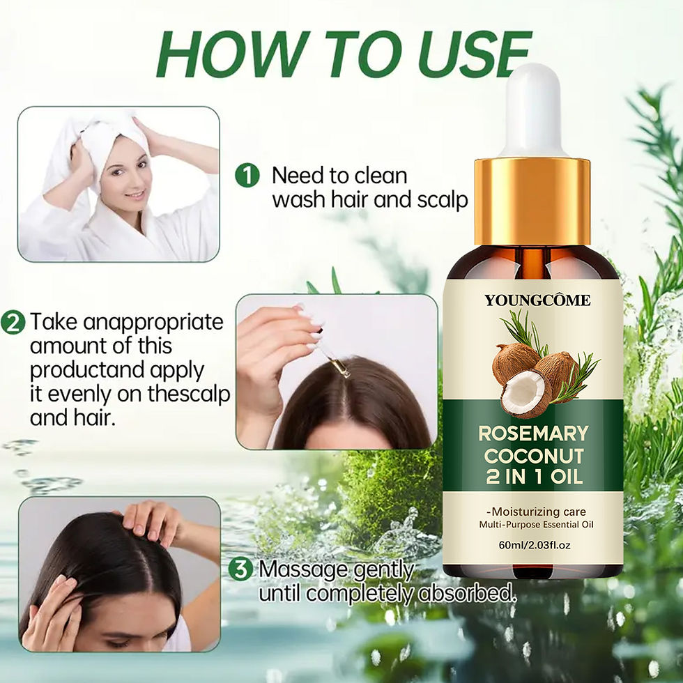 Miniatura: Rosemary Oil Hair Essential Óleo Capilar com Coco Anti Queda Fortalece Raiz Cre