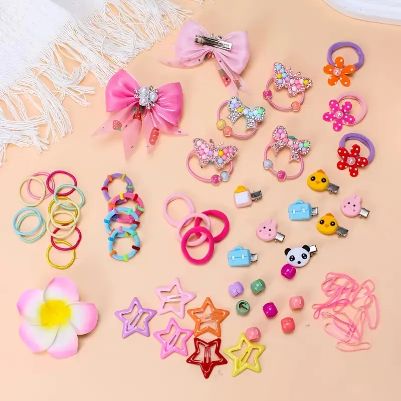 Miniatura: Kit 500/551 Peças Acessórios Cabelo Rosa Dia dos Namorados Infantil Feminino F