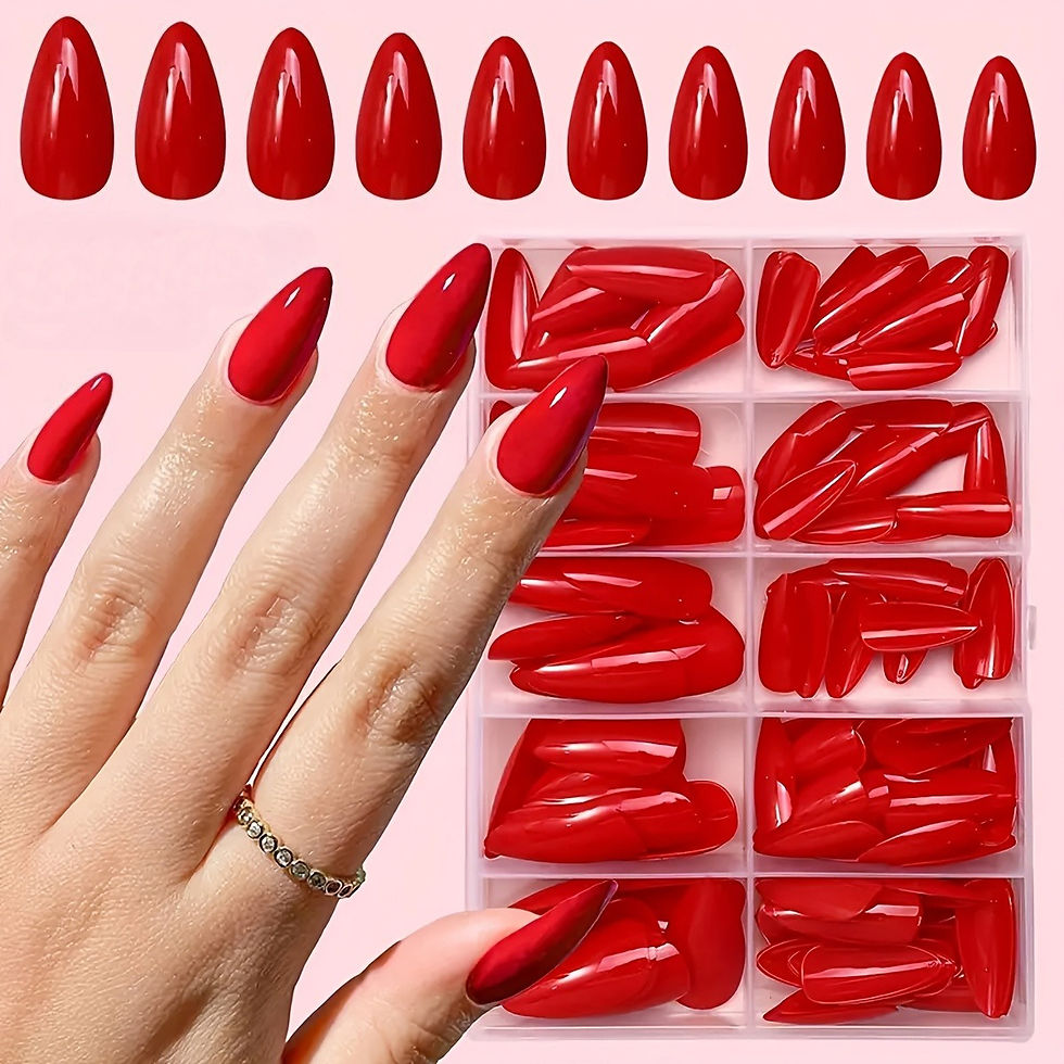 Miniatura: 120PCS Almond Pink Press On Nails Francesinha Unhas Postiças Acrílicas Jovens 