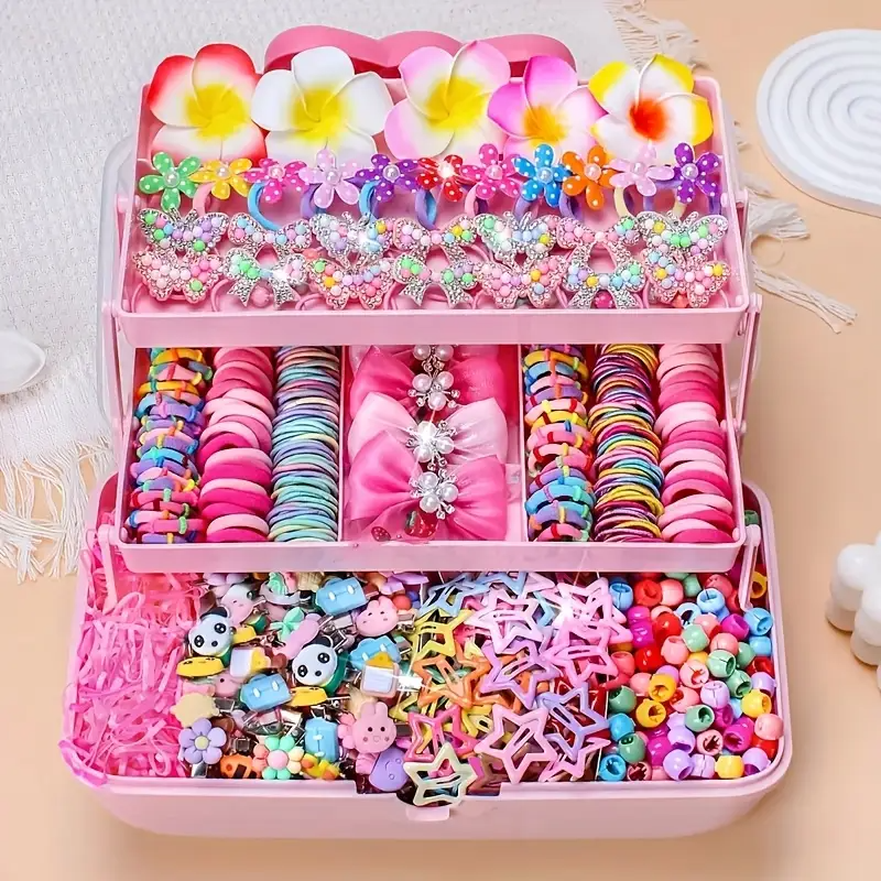 Miniatura: Kit 500/551 Peças Acessórios Cabelo Rosa Dia dos Namorados Infantil Feminino F