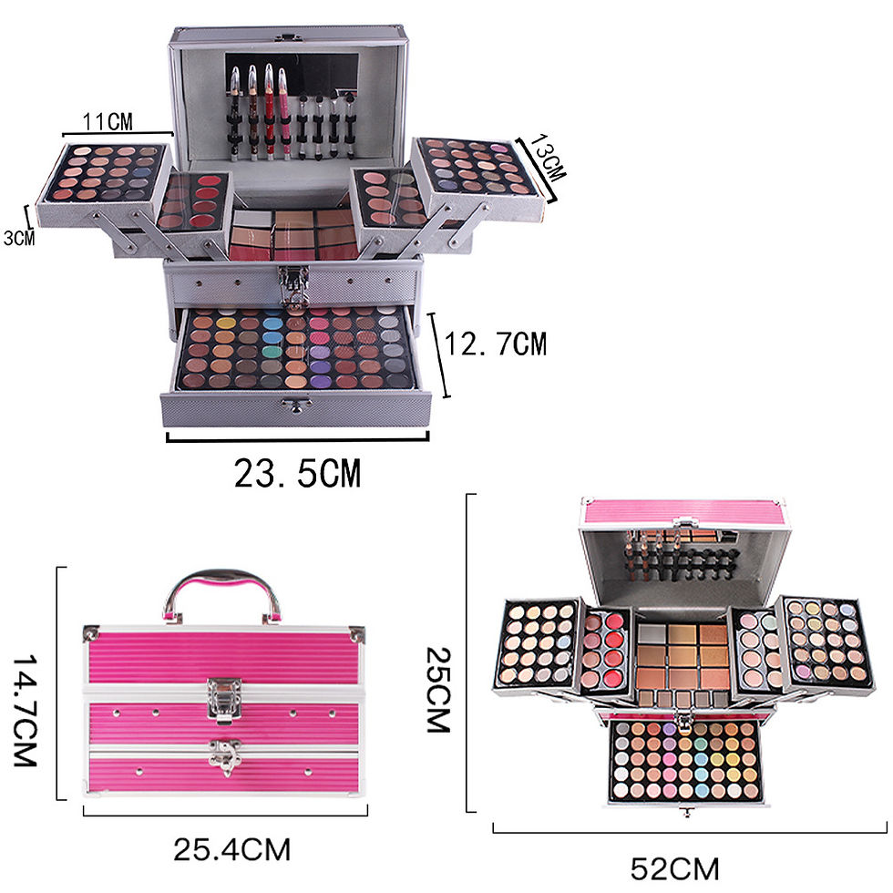Miniatura: Miss Rose Makeup Case Kit Completo Maquiagem Paleta Sombra Gloss Blush Presente 