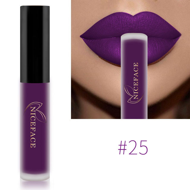 Miniatura: Best Lip Gloss 25 Cores Matte Batom Líquido Waterproof Longa Duração Alta Pig