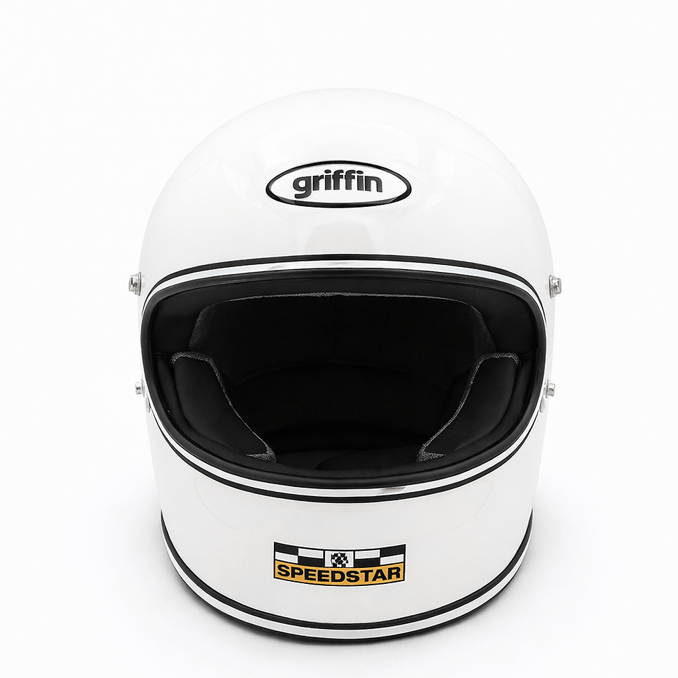 サムネイル： Griffinビンテージヘルメット  黒・白・艶消し黒【グリフィンSPEEDSTAR】
