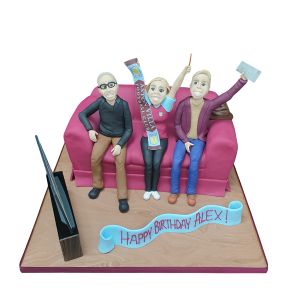 Celebrate the love for Aston Villa with a themed football cake featuring the club's iconic colours and logo. Perfect for any devoted fan!