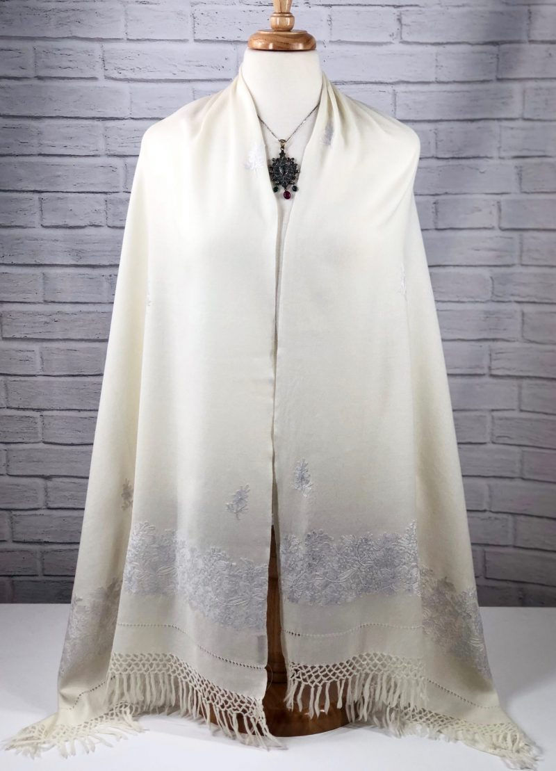 Thumbnail: Embroidered Woolen Shawl