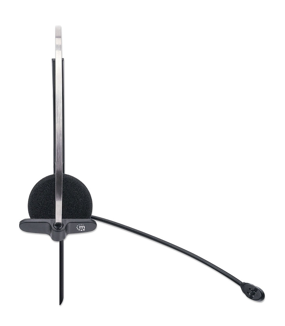 Miniatura: Auricular MANHATTAN diadema metálica mono USB
