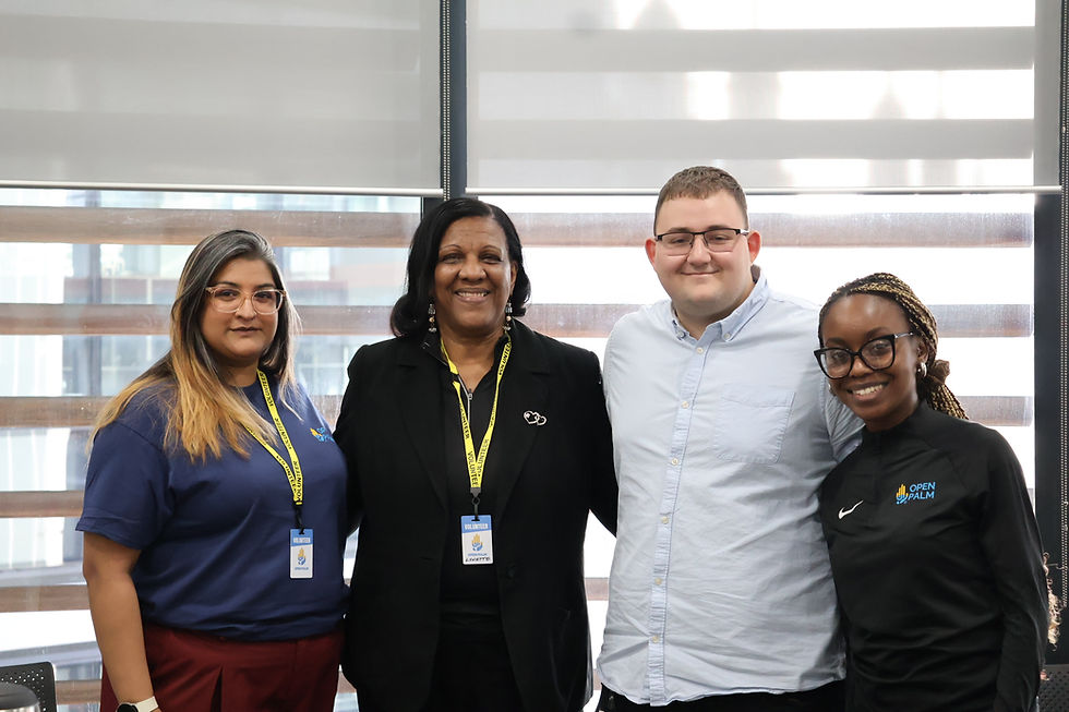 Open Palm Trustees, Jaisha, Lynette and Lara with AlixPartners Service Desk Engineer and Open Palm alumni, Onur