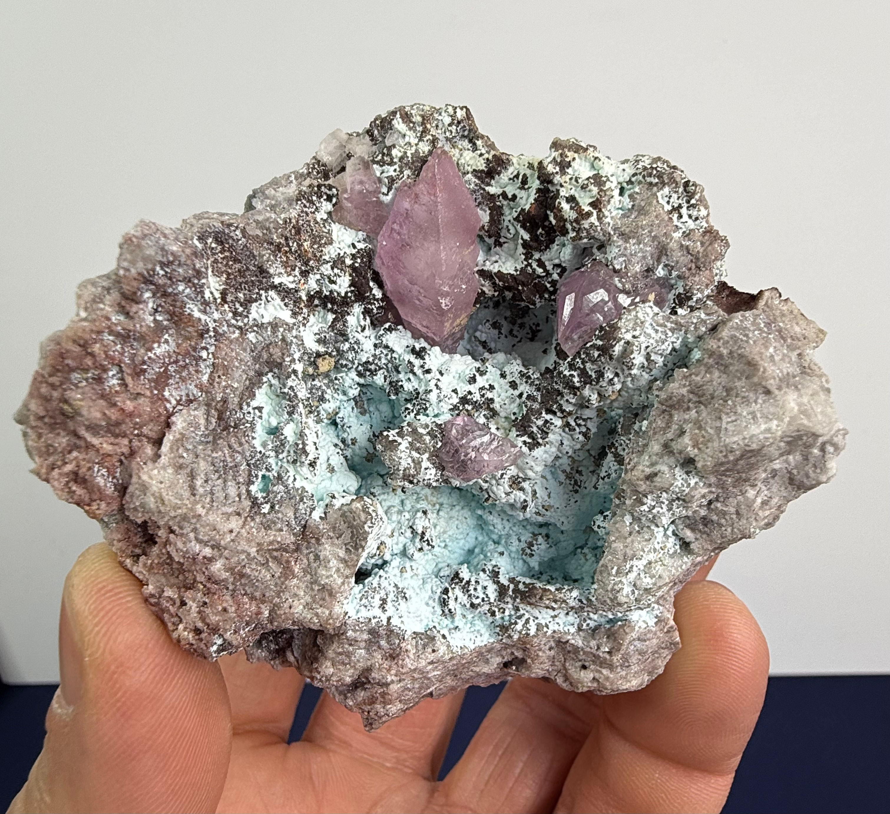 Cobaltoan Calcite with  Chrysocolla 