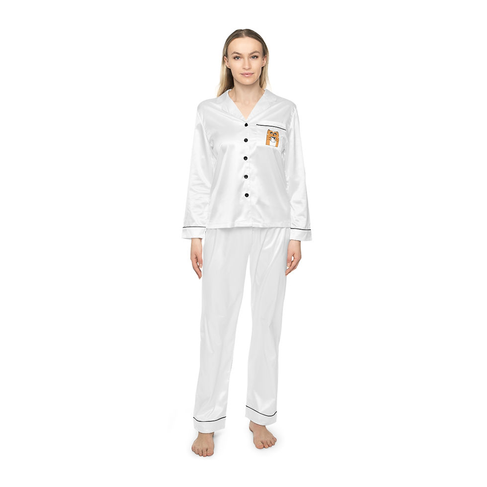 Miniatura: Elegant Women's Satin Pajamas, Luxurious Sleepwear Set