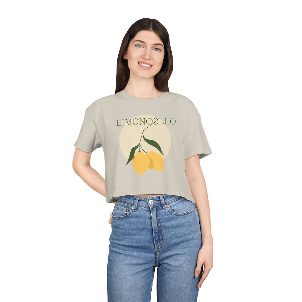 Miniatura: Limoncello Women's Crop Tee | Summery Vibe, Casual Wear
