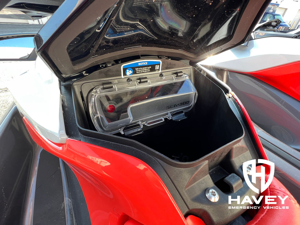 2023 Sea Doo GTI 130 front accessory box with waterproof compartment