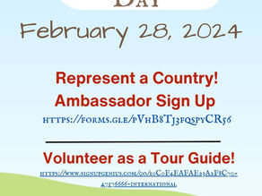 International Day Country Ambassadors Needed!