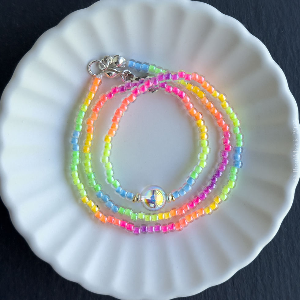 Thumbnail: Neon Rainbow Short Necklace