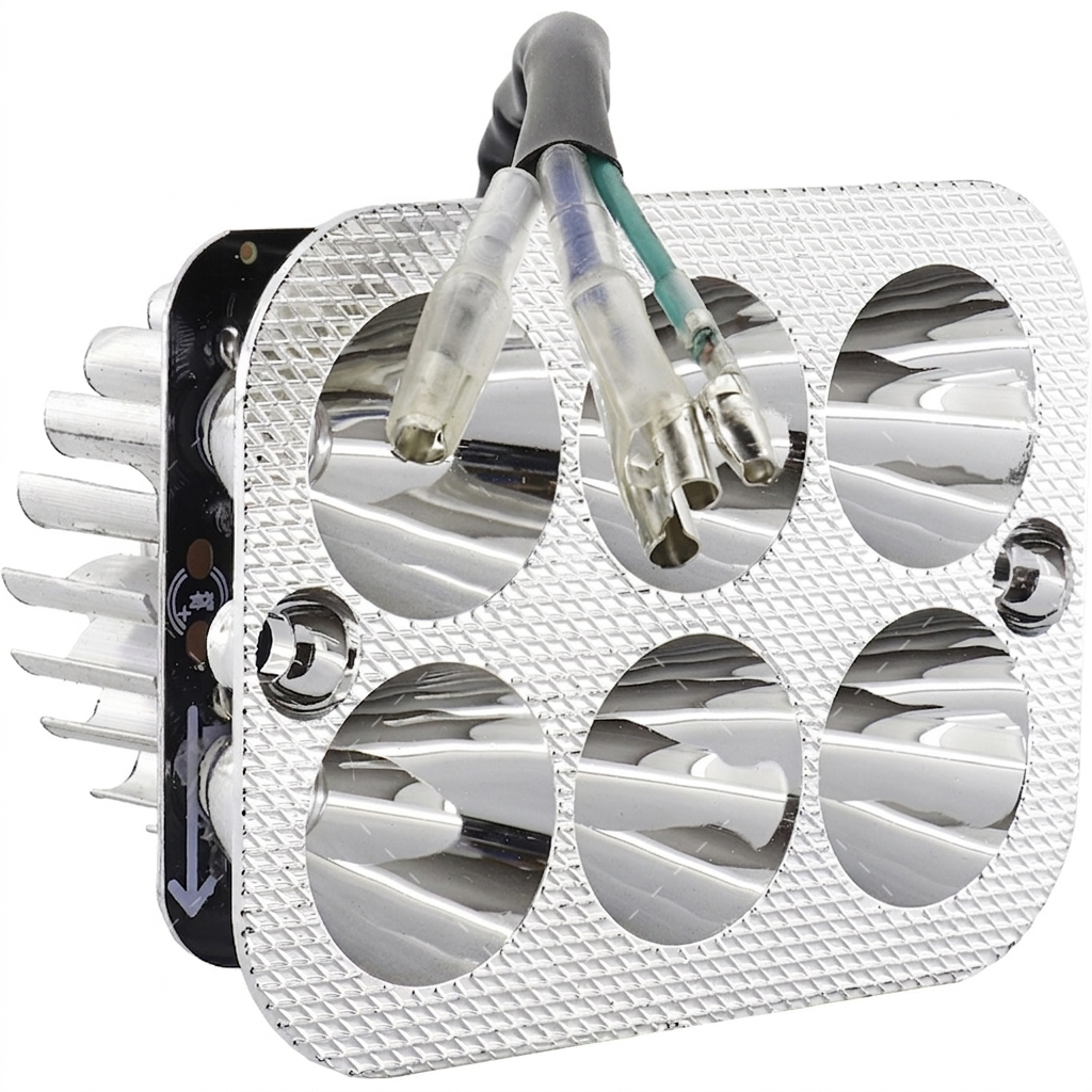 Faro rectangular moto 6